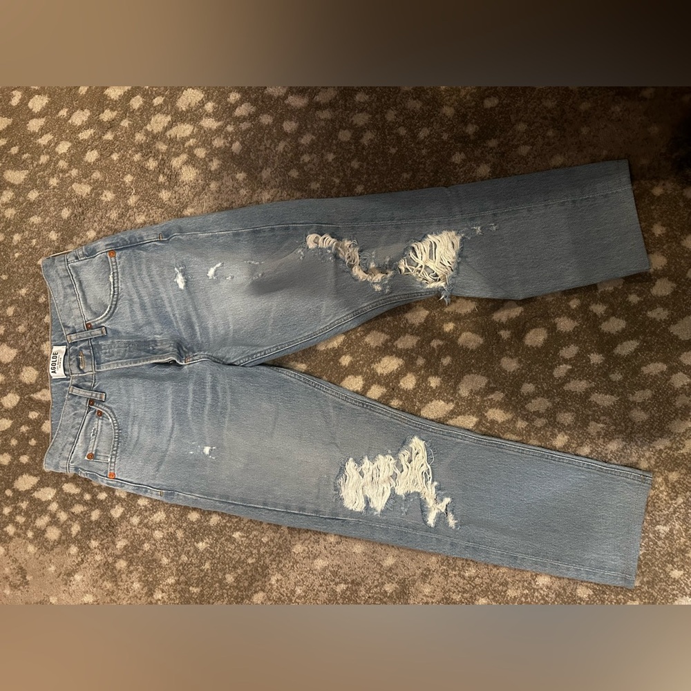 AGolde cropped light blue jeans, size 24